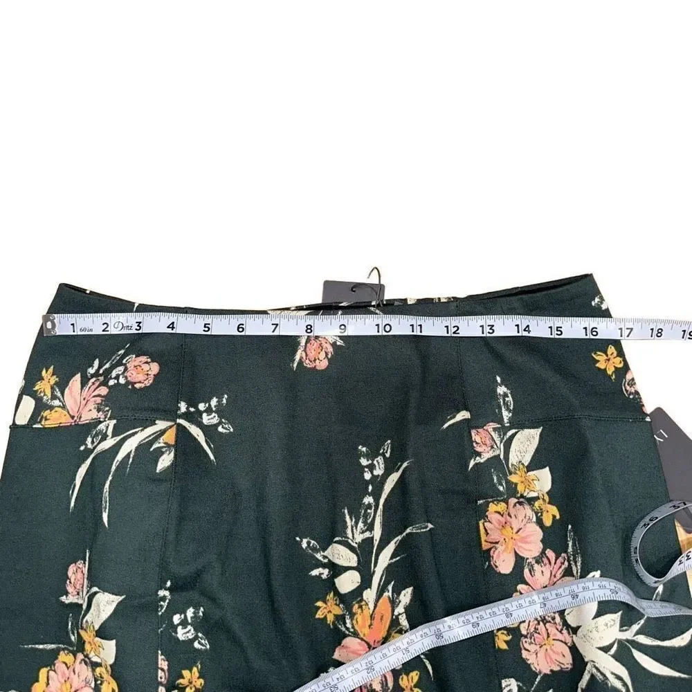 Lysse Charity Tropical Floral Pencil Skirt Stretch‎ Lined NWT XLP Modern Summer
